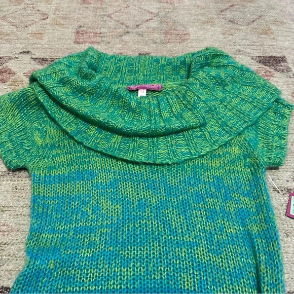 NWT Y2K deadstock Blue & green sweater with belt size medium - Picture 4 of 13